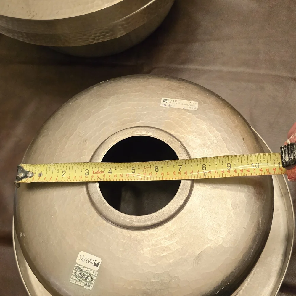Native Round Hammered Bathroom Sinks in Gray